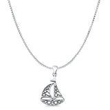  Sailboat Pendant Necklace