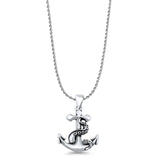  Anchor & Tentacle Pendant Necklace
