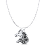  Horse Head Pendant Necklace