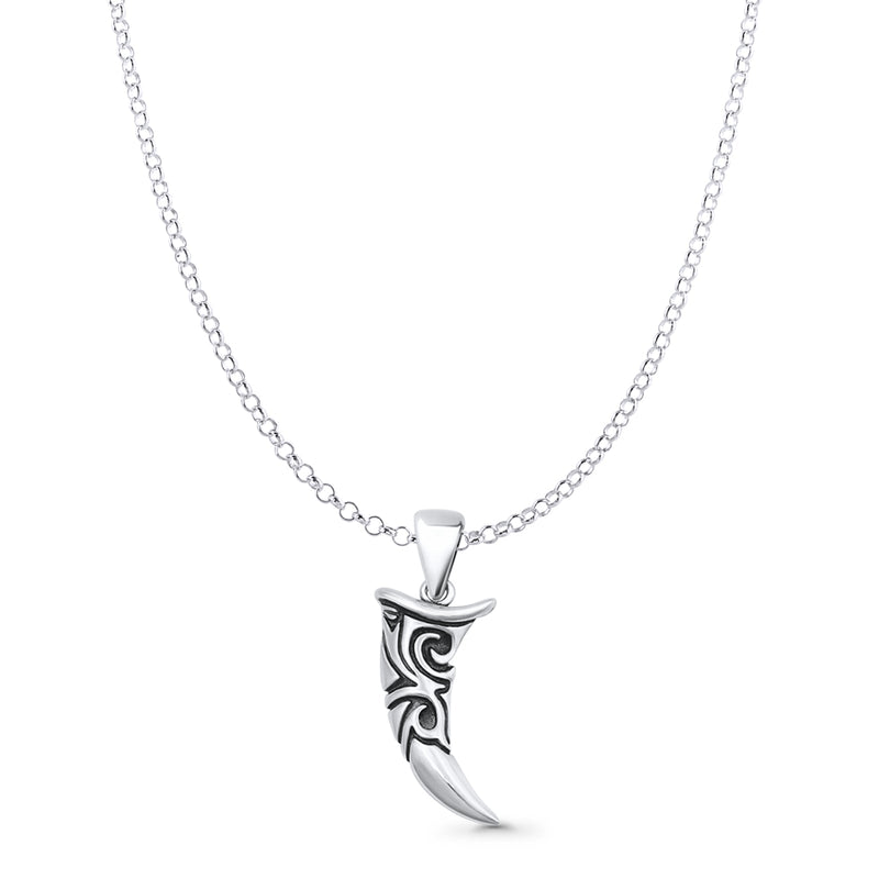  Tribal Tooth Pendant Necklace