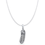  Feather & Bird Pendant Necklace