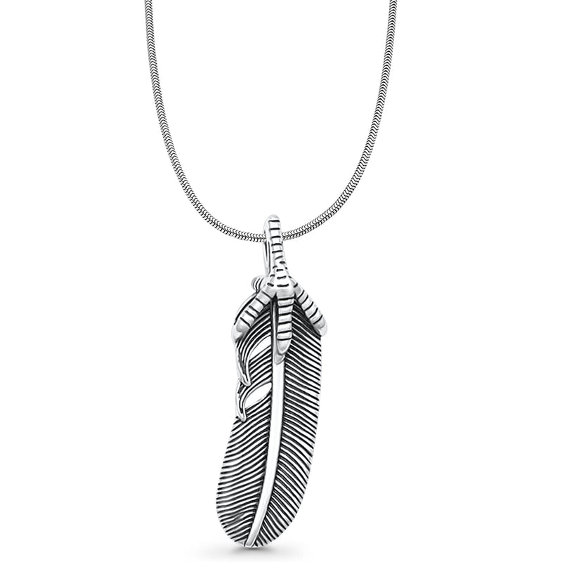  Feather Pendant Necklace