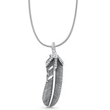  Feather Pendant Necklace