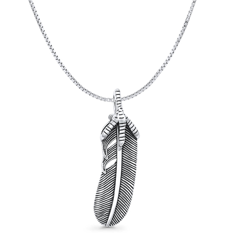  Feather Pendant Necklace