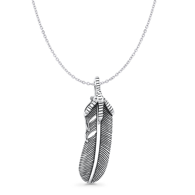  Feather Pendant Necklace