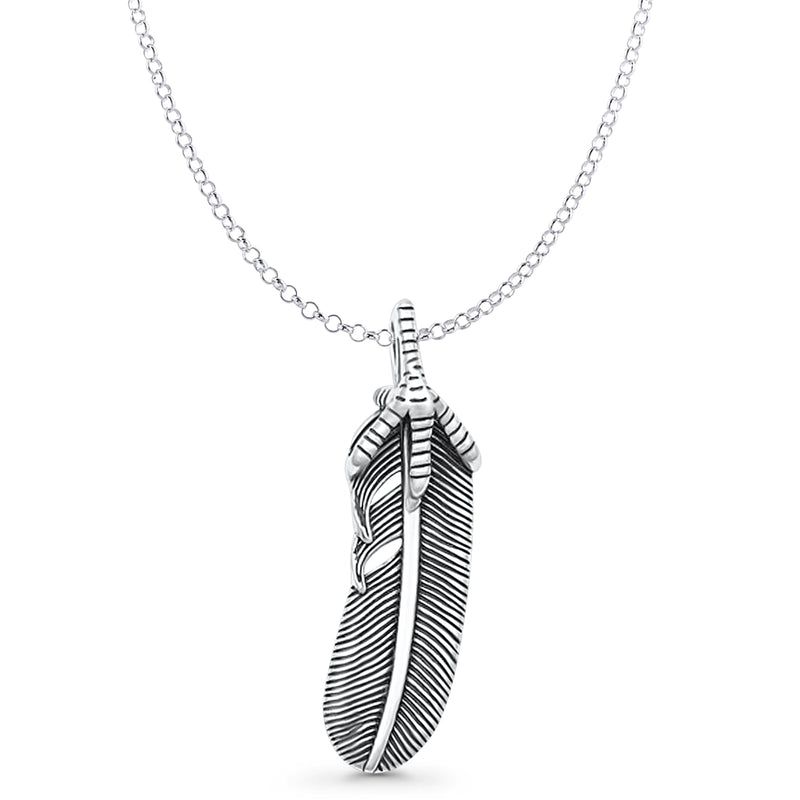  Feather Pendant Necklace