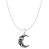  Moon Waves Pendant Necklace