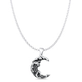  Moon Waves Pendant Necklace