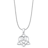  Triquetra & Heart Pendant Necklace