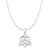  Triquetra & Heart Pendant Necklace