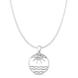  Evil Eye, Sun & Water Pendant Necklace