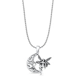  Fairy & Moon Pendant Necklace