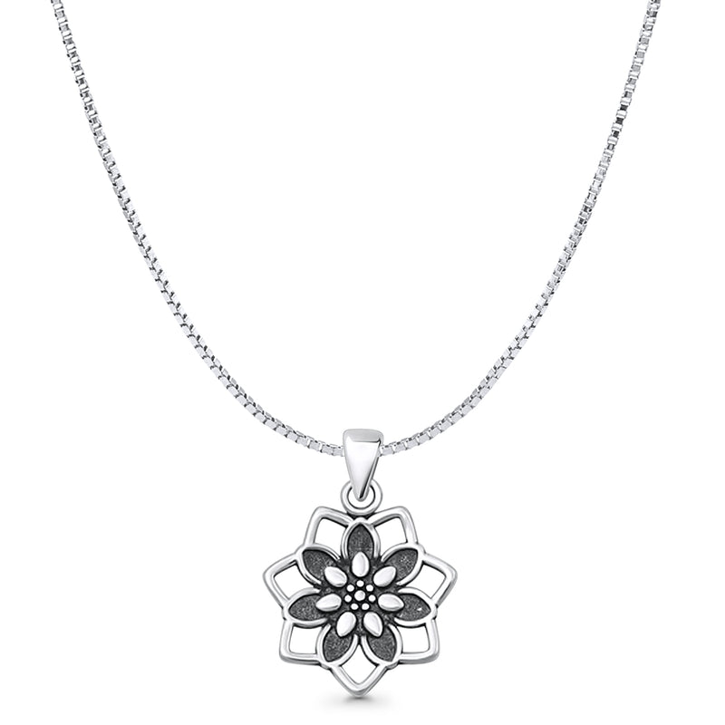  Flower Pendant Necklace