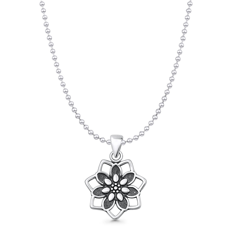  Flower Pendant Necklace