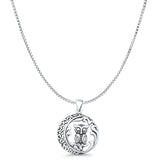 Filigree Owl & Moon Pendant Necklace