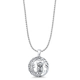 Filigree Owl & Moon Pendant Necklace