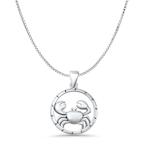 Crab Charm Pendant Necklace