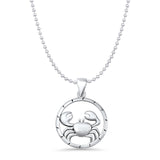Crab Charm Pendant Necklace