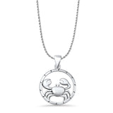 Crab Charm Pendant Necklace
