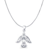 Bird Filigree Charm Pendant Necklace
