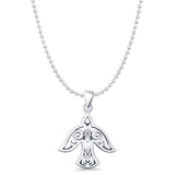 Bird Filigree Charm Pendant Necklace