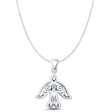 Bird Filigree Charm Pendant Necklace