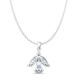 Bird Filigree Charm Pendant Necklace