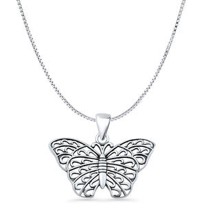 Butterfly Filigree Pendant Necklace