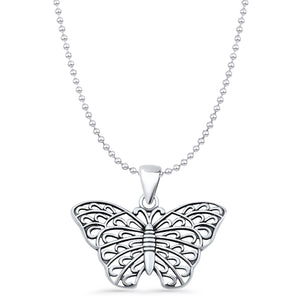 Butterfly Filigree Pendant Necklace