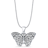 Butterfly Filigree Pendant Necklace