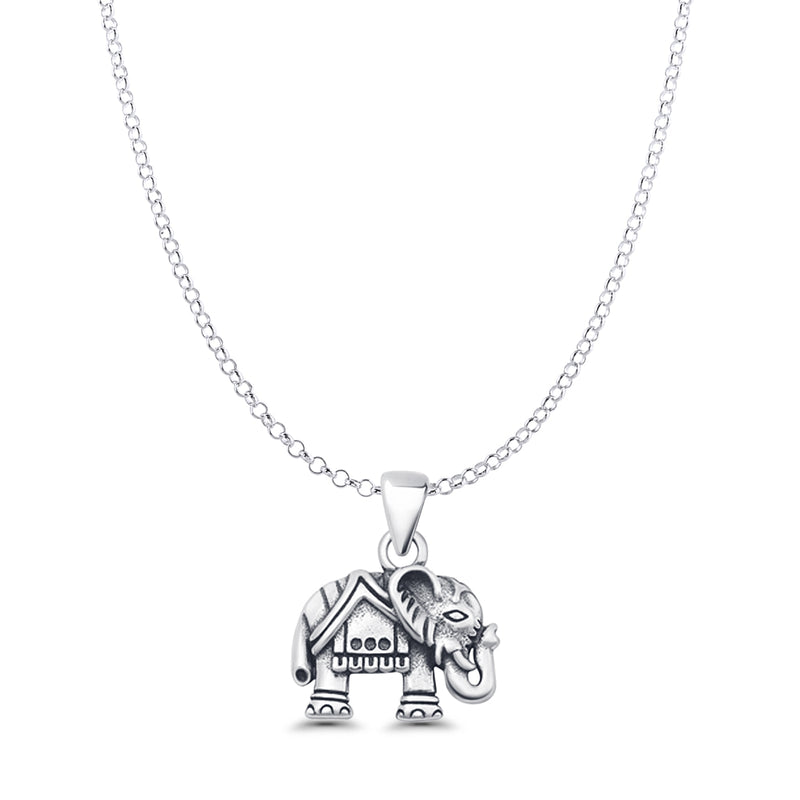 Elephant Charm Pendant Necklace