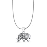 Elephant Charm Pendant Necklace