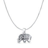Elephant Charm Pendant Necklace