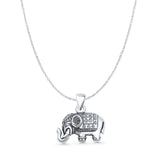 Elephant Charm Pendant Necklace