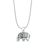 Elephant Charm Pendant Necklace