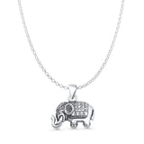 Elephant Charm Pendant Necklace