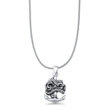 Anchor & Snake Pendant Necklace