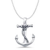 Anchor & Skull Pendant Necklace