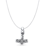 Celtic Hammer Pendant Necklace