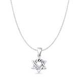 Star Twisted Heart Pendant Necklace