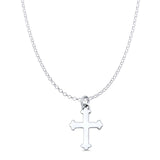 Cross Pendant Oxidized Rolo Chain Necklace 925 Sterling Silver