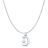 Moon Star Pendant Necklace