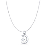 Moon Star Pendant Necklace