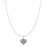 Filigree Heart Pendant Necklace