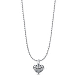 Filigree Heart Pendant Necklace