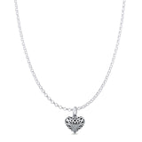 Filigree Heart Pendant Necklace