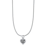 Heart Flower Pendant Necklace