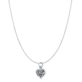 Heart Flower Pendant Necklace