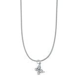 Butterfly Pendant Oxidized Snake Chain Necklace 925 Sterling Silver