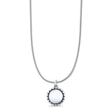Round Disc Pendant Necklace